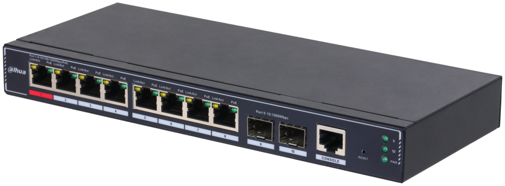 Dahua Technology PoE SG4010P-2F Gestionado L2 Gigabit Ethernet (10/100/1000) Energía sobre Ethernet (PoE) Negro