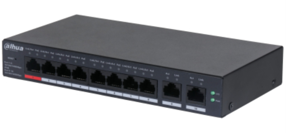 Dahua Technology DH-CS4010-8GT-110 switch Gestionado L2 Gigabit Ethernet (10/100/1000) Energía sobre Ethernet (PoE) Negro