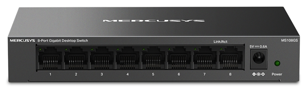 Mercusys MS108GS switch No administrado Gigabit Ethernet (10/100/1000) Negro