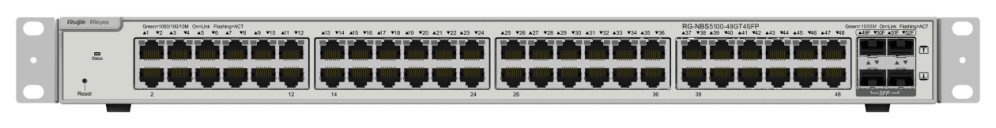 Ruijie Networks RG-NBS5100-48GT4SFP switch Gestionado L3 Gigabit Ethernet (10/100/1000) Negro