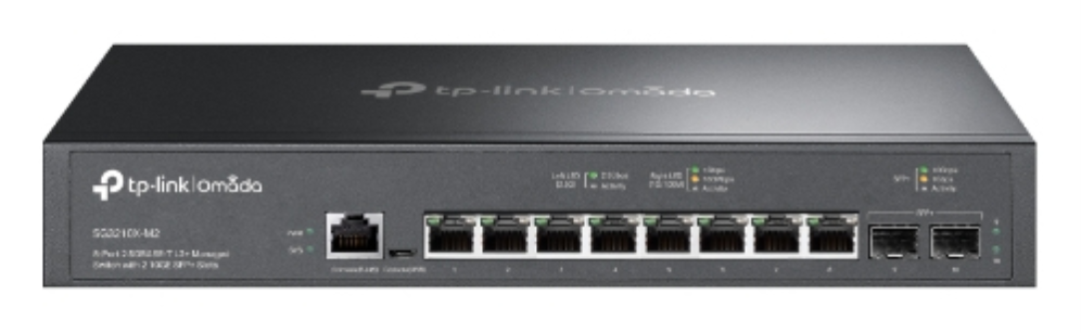 TP-Link Omada SG3210X-M2 switch Gestionado L2+ 2.5G Ethernet (100/1000/2500) 1U Negro
