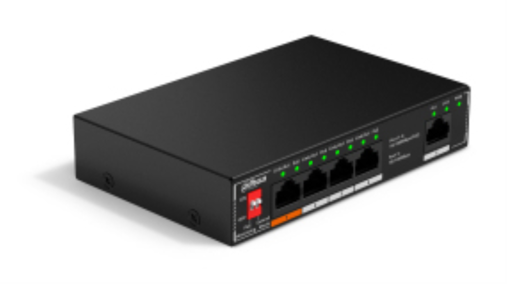 Dahua Technology PoE DH-SF1005 switch No administrado L2 Fast Ethernet (10/100) Energía sobre Ethernet (PoE) Montaje en pared/escritorio Negro