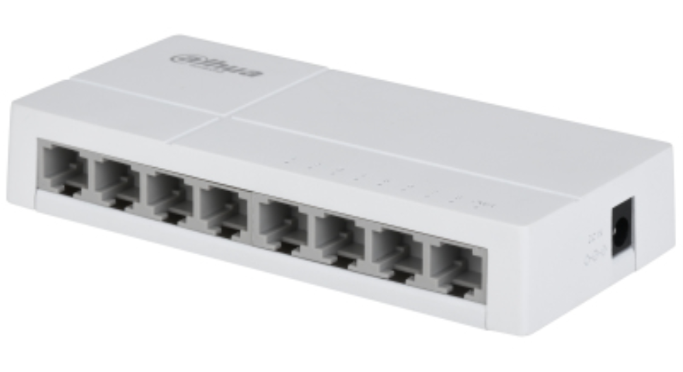 Dahua Technology PoE DH-SF1008 switch No administrado Fast Ethernet (10/100) Energía sobre Ethernet (PoE) Escritorio Gris claro