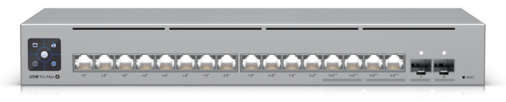 Ubiquiti Pro Max 16 PoE Gestionado L3 Gigabit Ethernet (10/100/1000) Energía sobre Ethernet (PoE) Gris