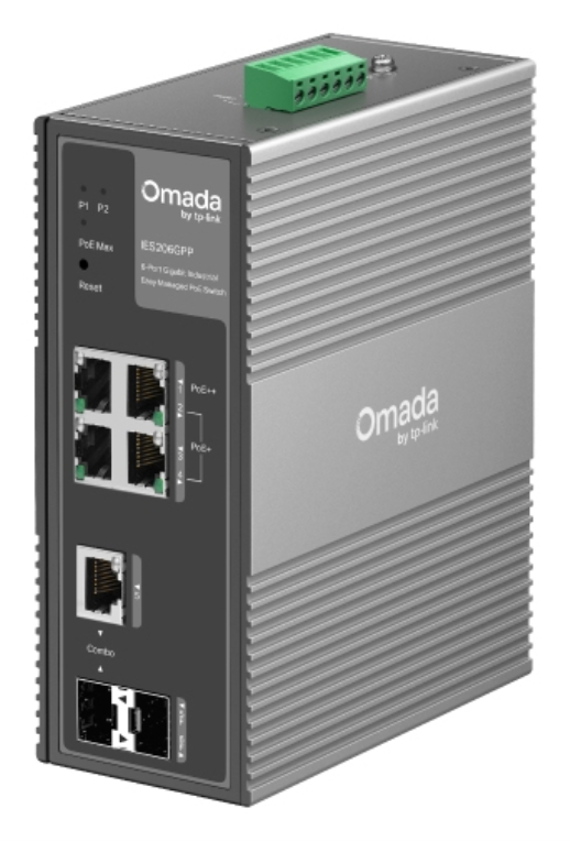 TP-Link IES206GPP switch Gestionado Gigabit Ethernet (10/100/1000) Energía sobre Ethernet (PoE) Negro