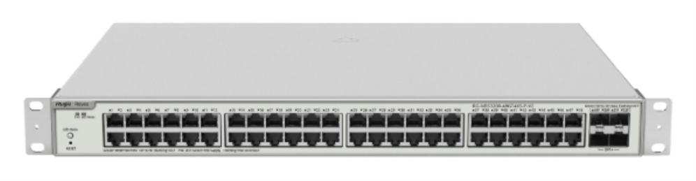 Ruijie Networks RG-NBS3200-48GT4XS-P-V2 switch Gestionado L2 Gigabit Ethernet (10/100/1000) Energía sobre Ethernet (PoE) Gris