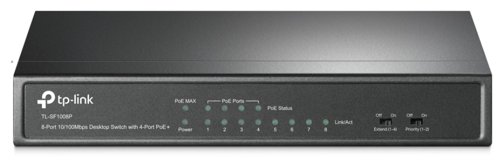 TP-Link TL-SF1008P No administrado Fast Ethernet (10/100) Energía sobre Ethernet (PoE) Negro