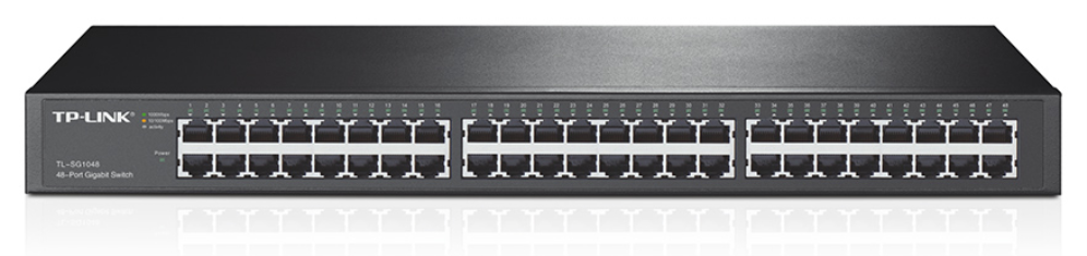 TP-Link TL-SG1048 No administrado Gigabit Ethernet (10/100/1000) 1U Negro