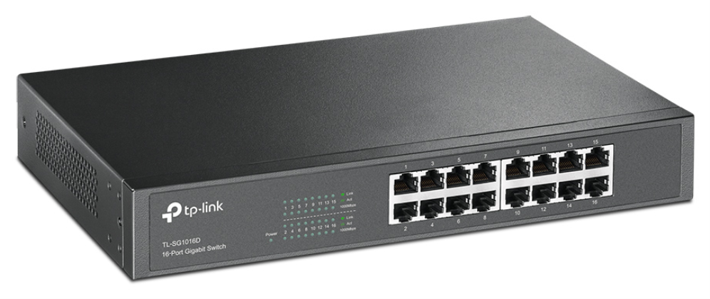 TP-Link TL-SG1016D No administrado Gigabit Ethernet (10/100/1000) Negro