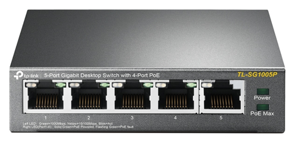 TP-Link TL-SG1005P No administrado Gigabit Ethernet (10/100/1000) Energía sobre Ethernet (PoE) Negro