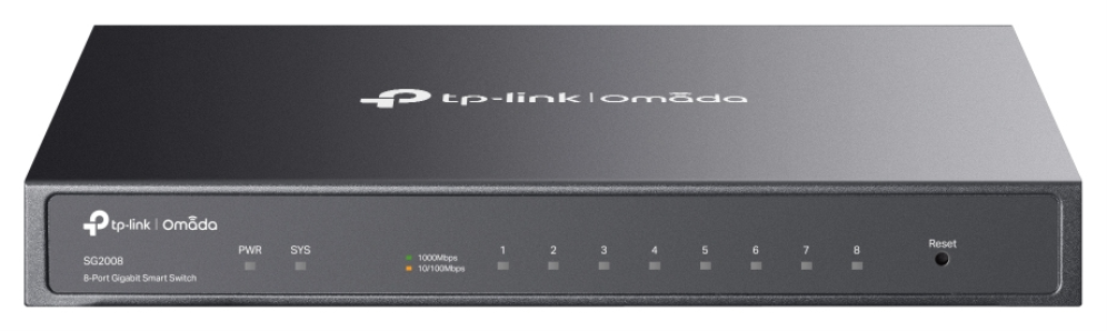 TP-Link Omada SG2008 switch Gestionado L2/L2+ Gigabit Ethernet (10/100/1000) Negro