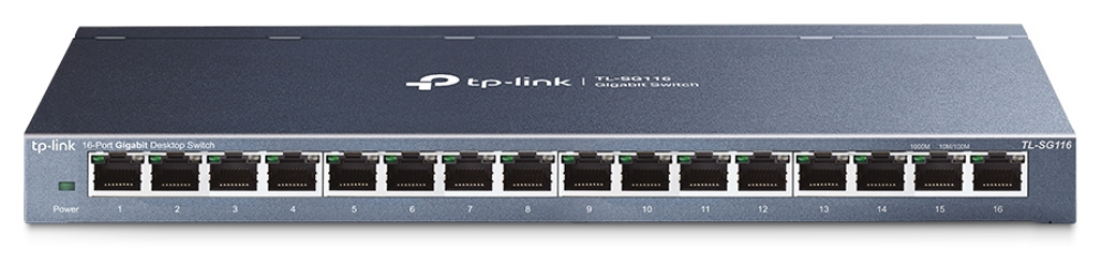TP-Link TL-SG116 No administrado Gigabit Ethernet (10/100/1000) Negro