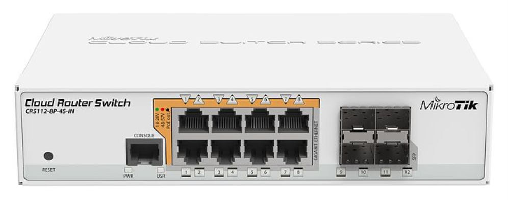 Mikrotik CRS112-8P-4S-IN switch Gigabit Ethernet (10/100/1000) Energía sobre Ethernet (PoE) Blanco