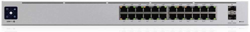 Ubiquiti UniFi Pro 24-Port PoE Gestionado L2/L3 Gigabit Ethernet (10/100/1000) Energía sobre Ethernet (PoE) 1U Plata
