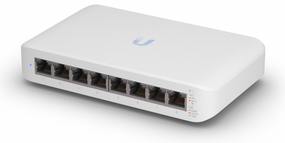 Ubiquiti UniFi Switch Lite 8 PoE Gestionado L2 Gigabit Ethernet (10/100/1000) Energía sobre Ethernet (PoE) Blanco
