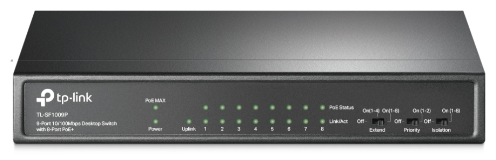 TP-Link TL-SF1009P switch No administrado Fast Ethernet (10/100) Energía sobre Ethernet (PoE) Negro