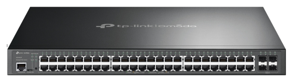 TP-Link Omada SG3452P switch Gestionado L2/L3 Gigabit Ethernet (10/100/1000) Energía sobre Ethernet (PoE) 1U Negro