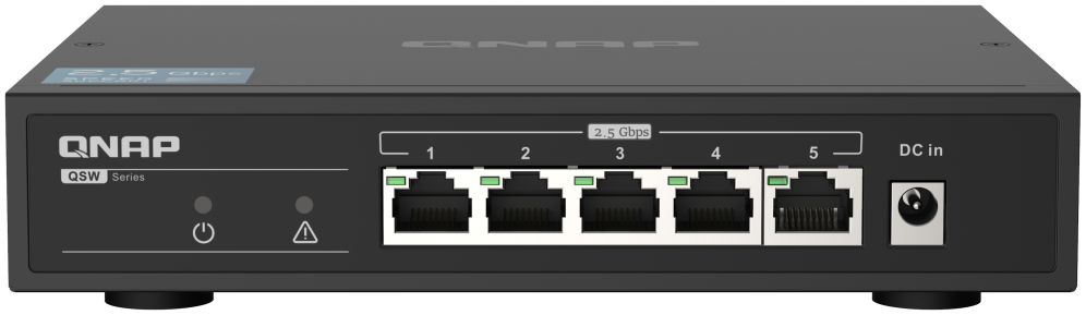 QNAP QSW-1105-5T switch No administrado Gigabit Ethernet (10/100/1000) Negro