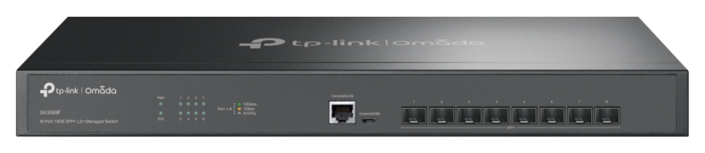 TP-Link Omada SX3008F switch Gestionado L2/L3 Negro