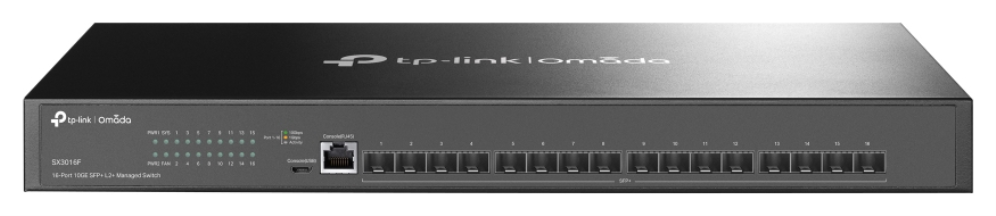 TP-Link Omada SX3016F switch Gestionado L2+/L3 Negro