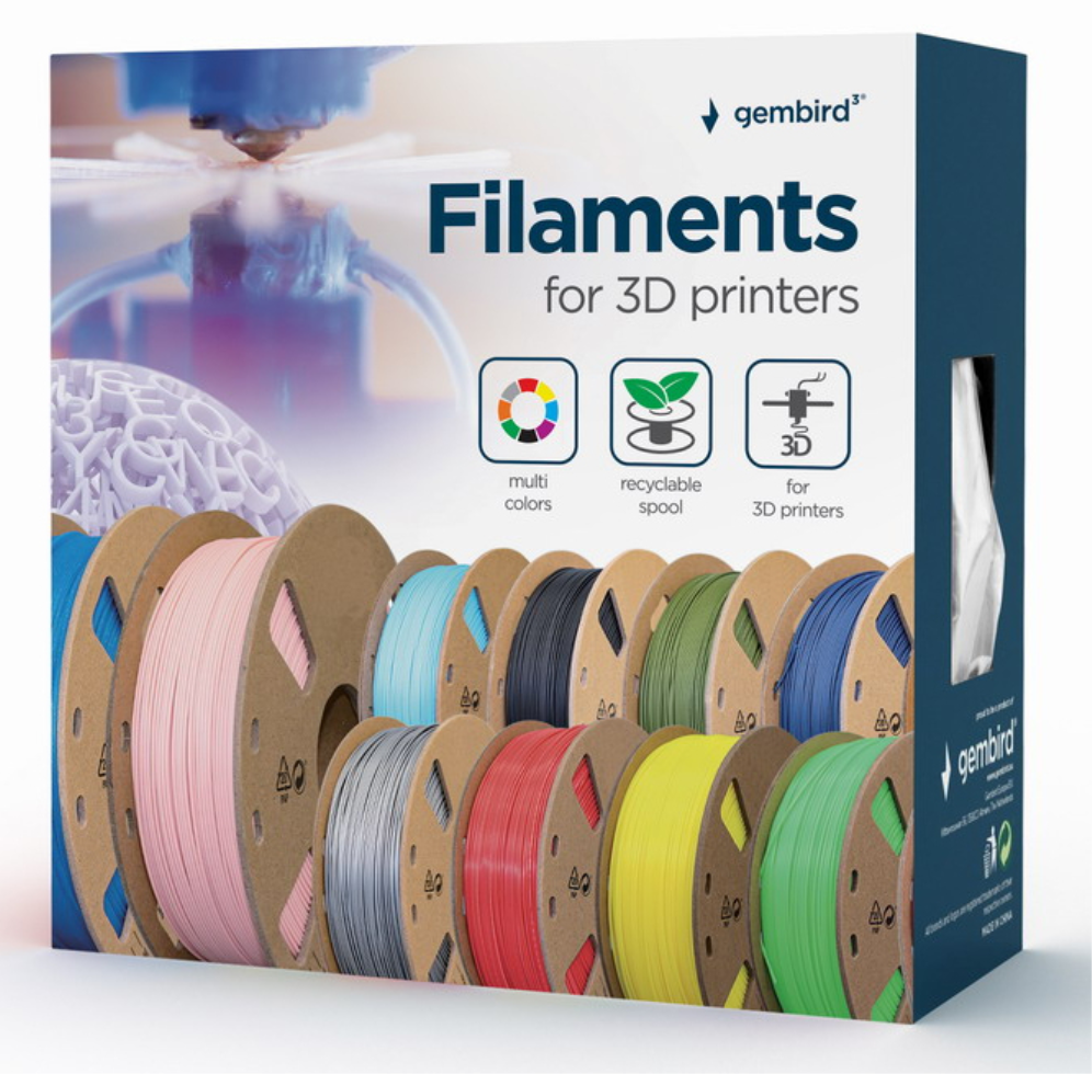 Gembird 3DP-PLA1.75-01-B material de impresión 3d Ácido poliláctico (PLA) Azul 1,4 kg