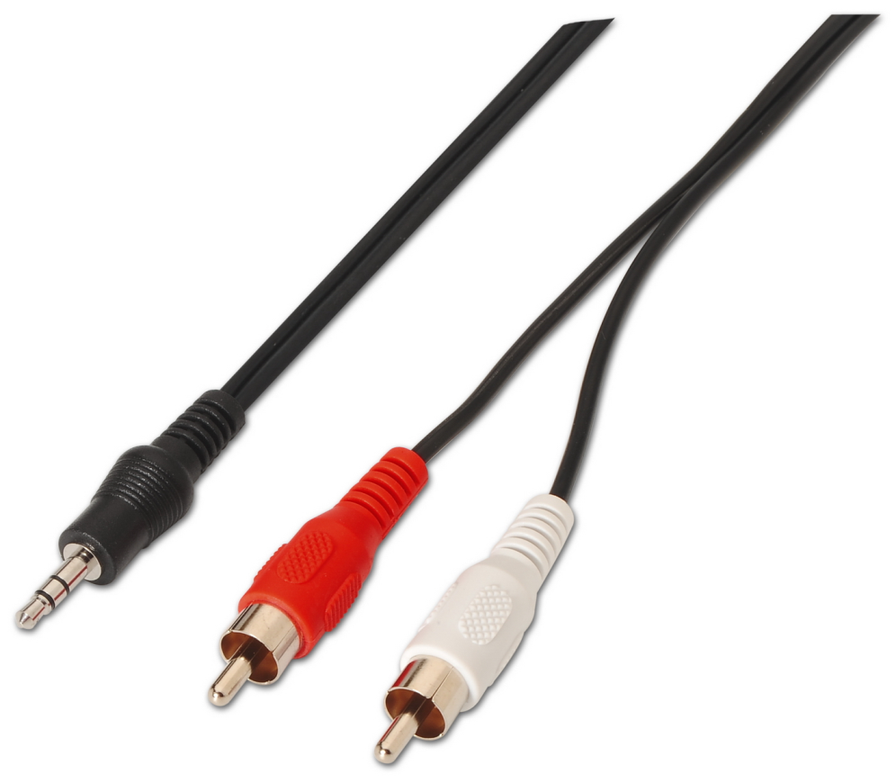 AISENS A128-0148 cable de audio 3 m 3,5mm 2 x RCA Negro