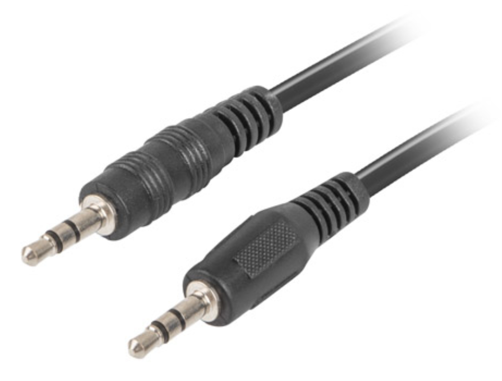 Lanberg CA-MJMJ-10CC-0012-BK cable de audio 1,2 m 3,5mm Negro