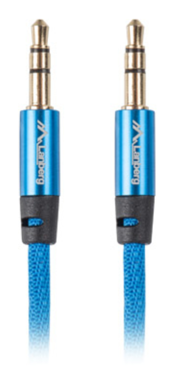 Lanberg CA-MJMJ-10CU-0010-BL cable de audio 1 m 3,5mm Azul