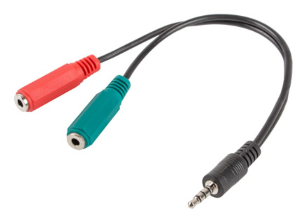 Lanberg AD-0023-BK cable de audio 0,2 m 3,5mm 2 x 3.5mm Negro
