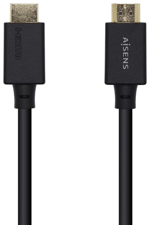 AISENS Cable HDMI V2.1 Ultra Alta Velocidad / HEC Certificado 8k@60Hz 48Gbps, A/M-A/M, Negro, 1.5m