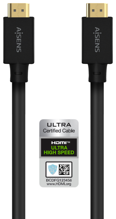 AISENS Cable HDMI V2.1 Ultra Alta Velocidad / Hec 8K@60Hz 48Gbps, A/M-A/M, Negro, 5.0M