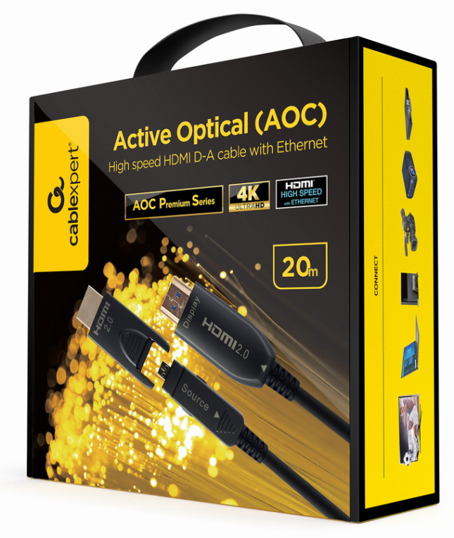 Gembird CCAP-HDMIDD-AOC-30M cable HDMI HDMI Type-A/HDMI Type-D Negro