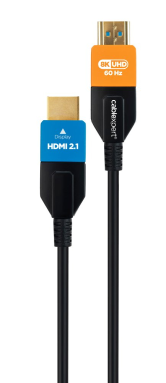 Gembird CC-HDMI8K-AOC-10M cable HDMI HDMI tipo A (Estándar) Negro, Azul, Naranja