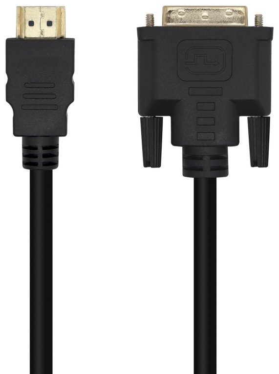AISENS Cable DVI A HDMI, DVI 18+1/M-HDMI A/M, Negro, 3.0m