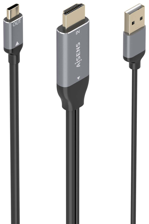 AISENS A109-0871 adaptador de cable de vídeo 1,8 m HDMI + USB USB Tipo C