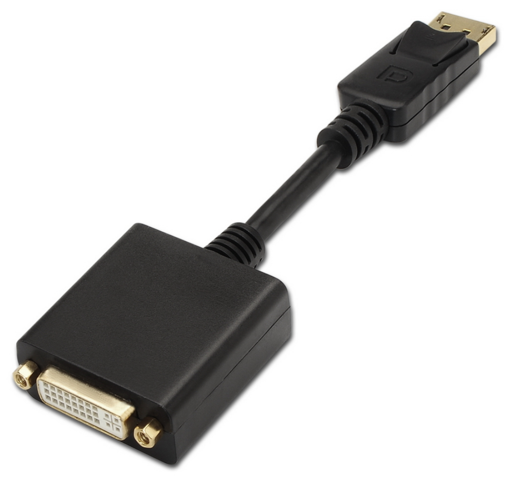 AISENS A125-0133 adaptador de cable de vídeo 0,15 m DisplayPort DVI Negro