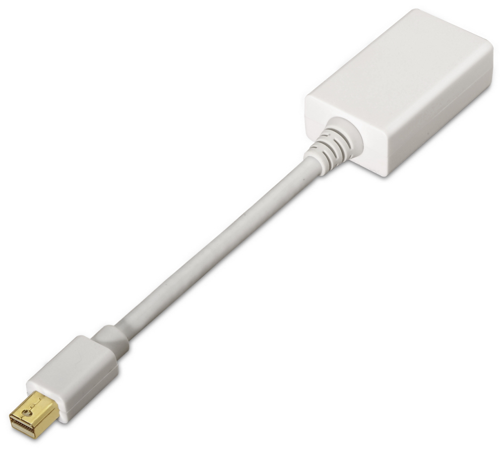 AISENS A125-0138 adaptador de cable de vídeo 0,15 m Mini DisplayPort HDMI Blanco