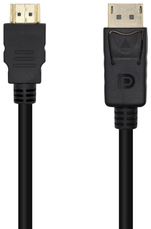 AISENS Cable Conversor DisplayPort A HDMI, DP/M-HDMI/M, Negro, 1.0m