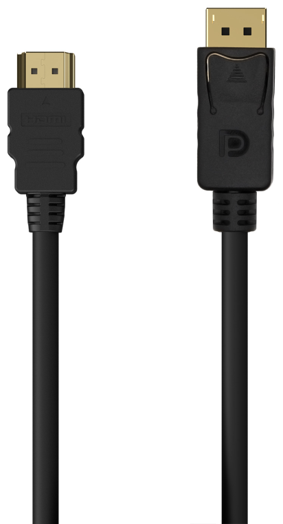 AISENS Cable Conversor DISPLAYPORT a HDMI, DP/M-HDMI/M, Negro, 0.5M