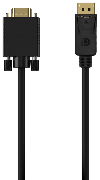 AISENS Cable Conversor DISPLAYPORT a VGA, DP/M-VGA/M, Negro, 1.0M