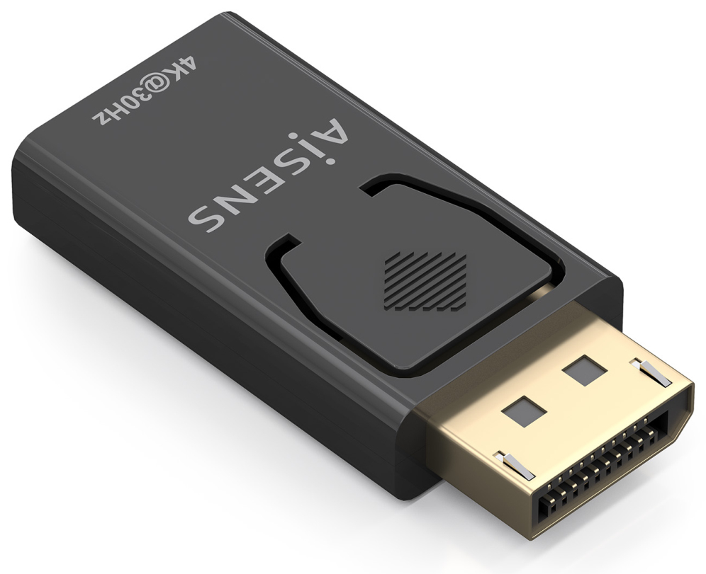 AISENS Conversor Displayport A HDMI 4K@30Hz, DP/M-HDMI/H, Negro
