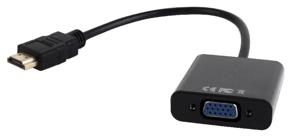 Gembird A-HDMI-VGA-03 adaptador de cable de vídeo 0,15 m HDMI tipo A (Estándar) VGA (D-Sub) Negro