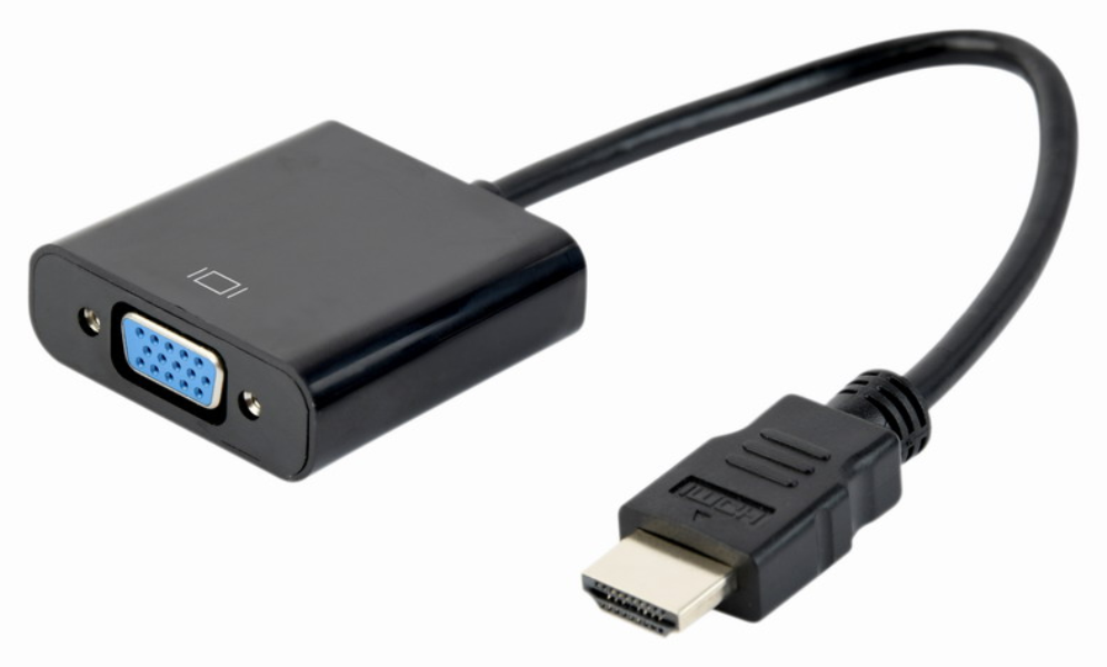 Gembird A-HDMI-VGA-04 adaptador de cable de vídeo 0,15 m VGA (D-Sub) HDMI tipo A (Estándar) Negro