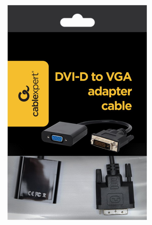 Gembird A-DVID-VGAF-01 adaptador de cable de vídeo 0,2 m DVI-D VGA (D-Sub) Negro