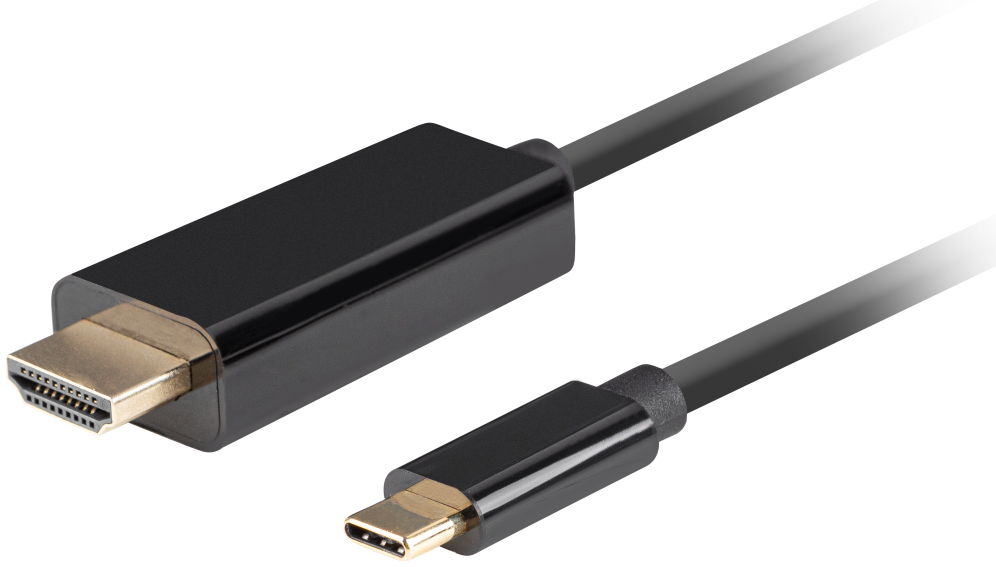 Lanberg CA-CMHD-10CU-0030-BK adaptador de cable de vídeo 3 m USB Tipo C HDMI