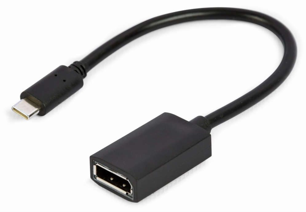 Gembird A-CM-DPF-02 adaptador de cable de vídeo 0,15 m USB Tipo C DisplayPort Negro