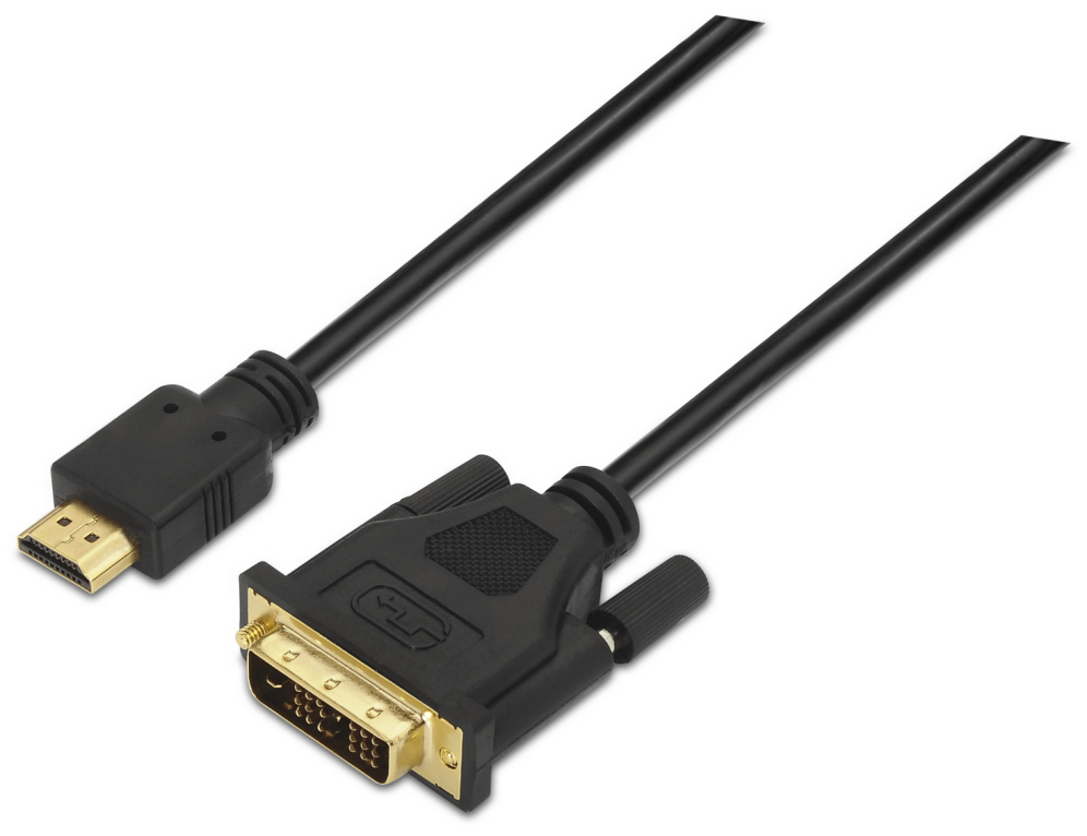 AISENS A117-0090 adaptador de cable de vídeo 1,8 m HDMI tipo A (Estándar) DVI 18+1 Negro