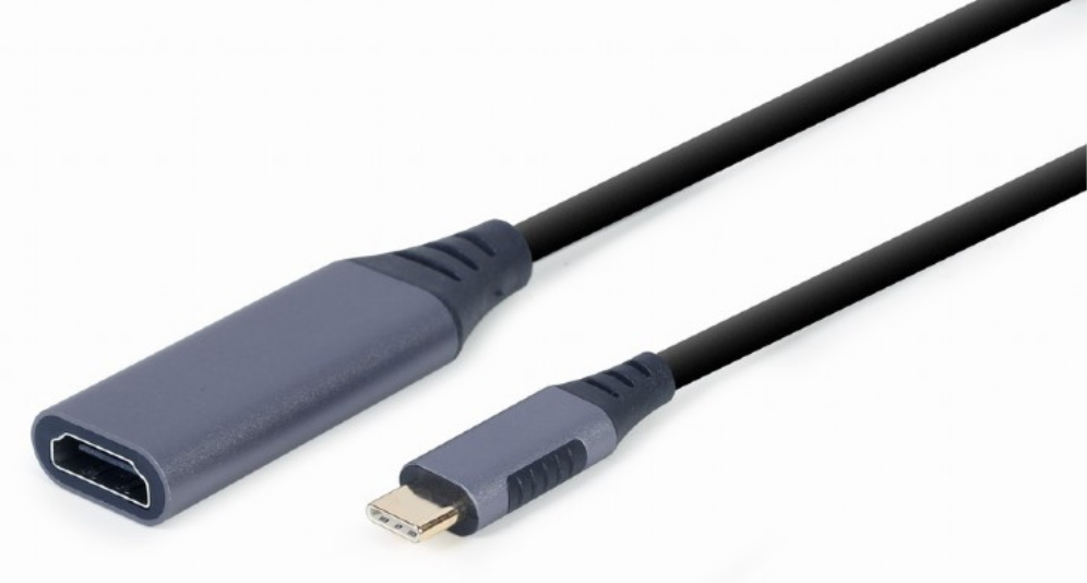 Gembird A-USB3C-HDMI-01 adaptador de cable de vídeo 0,15 m USB Tipo C HDMI tipo A (Estándar) Negro, Gris