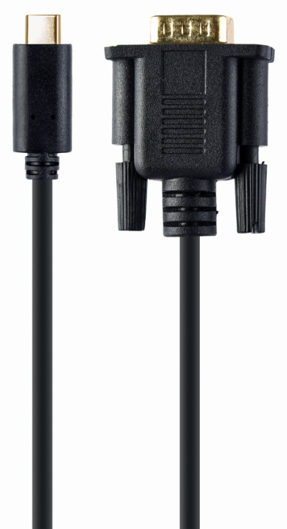 Gembird A-CM-VGAM-01 adaptador de cable de vídeo 2 m USB C VGA (D-Sub) Negro