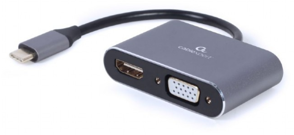 Gembird A-USB3C-HDMIVGA-01 Adaptador gráfico USB 3840 x 2160 Pixeles Gris